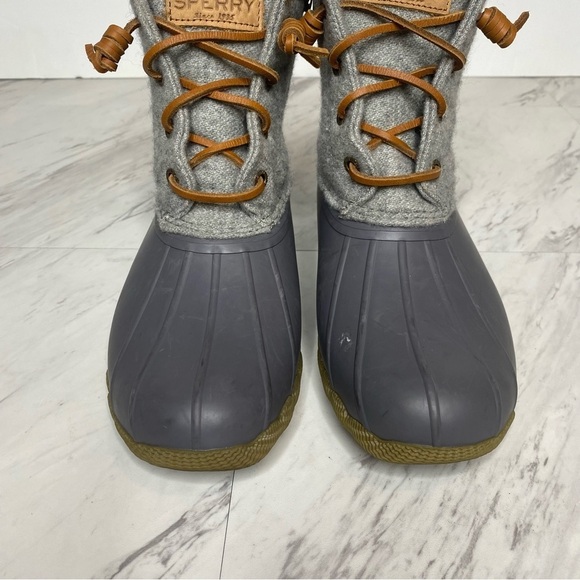 Sperry Saltwater Wool Embossed Water Resistant Duck Boot 7 - Picture 9 of 14